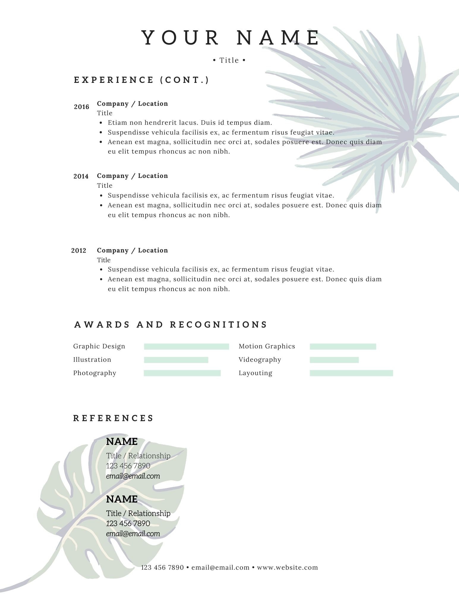 create resume using canva