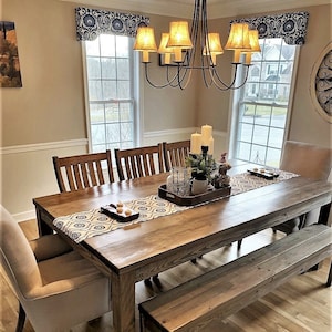 Mesa de comedor rústica de estilo rústico, juego de mesa de comedor, mesa de estilo rústico, mesa rústica, mesa de comedor