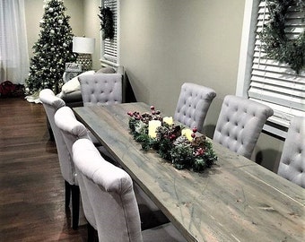 Rustic Farmhouse Dining Table, Dine Table Set, Farmhouse Table