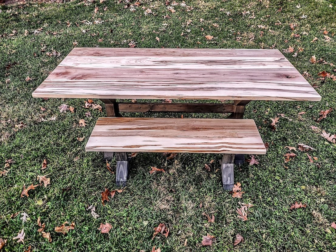 Rustic Maple Tables Rustic Farmhouse Dining Table, Exotic Maple Dine Table Set, Farmhouse ...