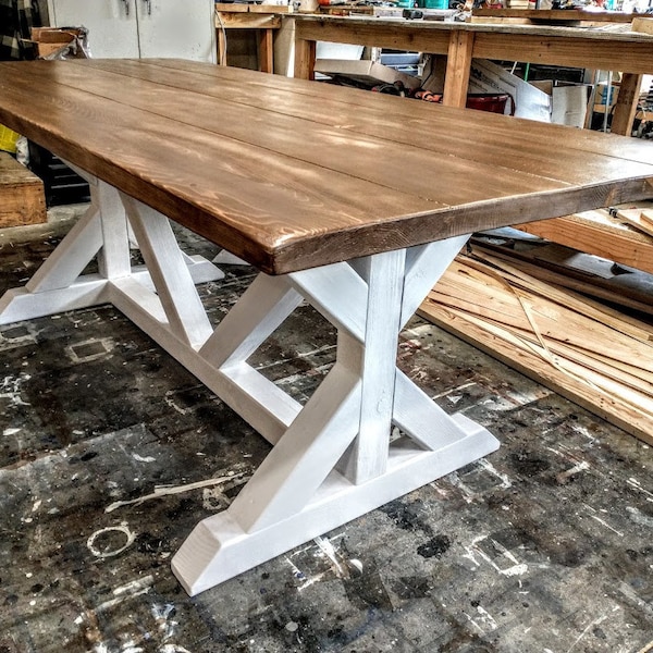 Rustic Busing Table Farmhouse Dining Table - Etsy