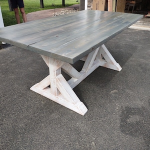 Rustic Farmhouse Dining Table, Trestle Table, Dine Table Set, Farmhouse Table, Rustic Table, Dining Table