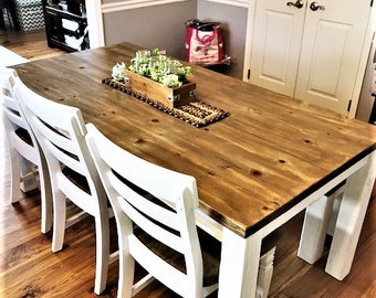 Rustic Farmhouse Dining Table, Dine Table Set, Farmhouse Table, Rustic Table, Dining Table