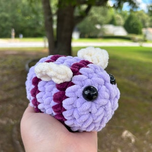 Small Purple Bee Crochet Plushie Stuffed Animal