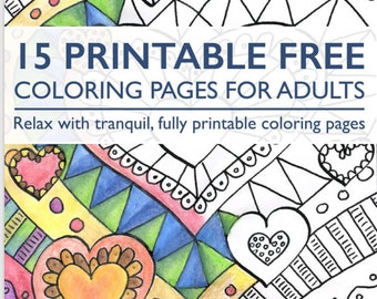 15 Free Printable Adult Coloring Pages