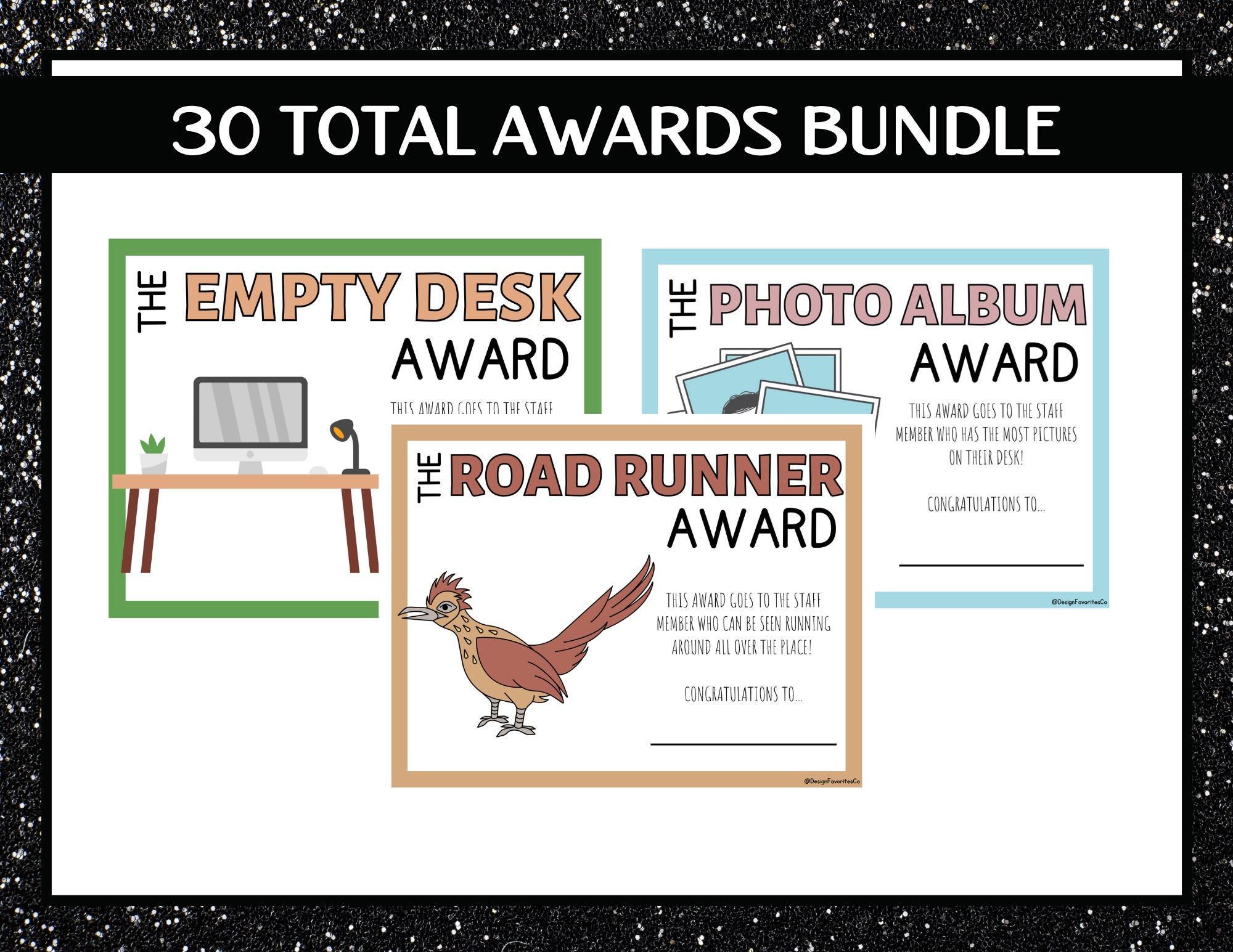 Fun Staff Award Certificates, 30 Designs (digital Download) - Etsy