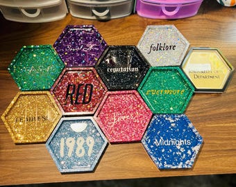TS Album inspiriertes Untersetzer Set (Alle 12!)