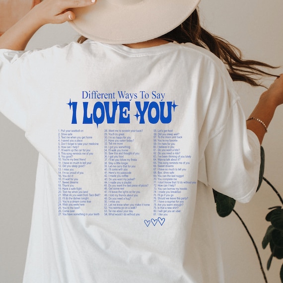 Ways to Say I Love You Shirt, Aesthetic Clothes, Trendy Shirts, Preppy  Clothes for Teens, VSCO Girl, Tumblr Clothing, Indie Shirts -  Hong Kong