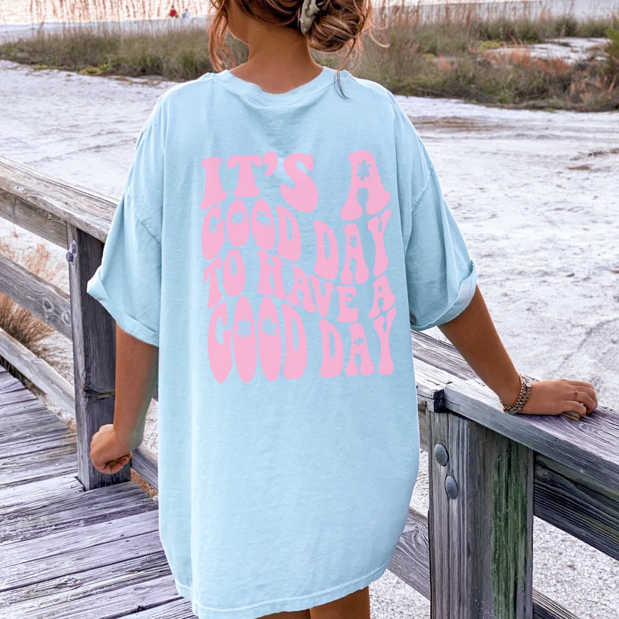 Retro Positive Quote Shirt VSCO Tshirt Oversized Preppy Shirt Coconut Girl  Trendy Aesthetic Tee Preppy Clothes Teens Words on Back Beachy 