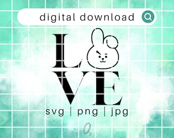 bt21 svg, bt21 cooky svg, bts png für Prints, Sticker und Vinyls, bts digital download, kompatibel mit Cricuit, Glowforge, & Silhouette