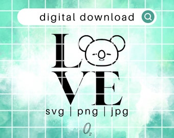 bt21 svg, bt21 Koya, bts png für Prints, Sticker und Vinyls, bts digital download, kompatibel mit Cricuit, Glowforge, & Silhouette