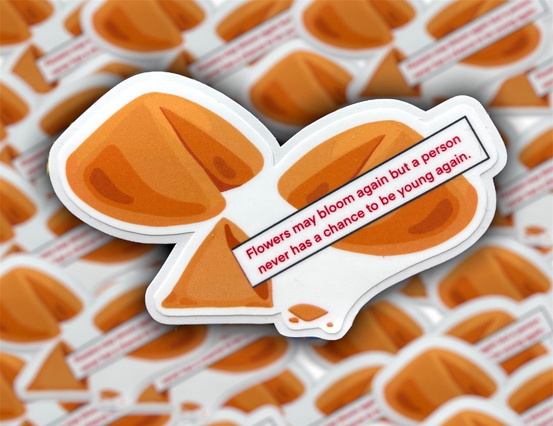 Bluey Inspired Takeout Fortune Cookie Sticker Waterbottle Etsy