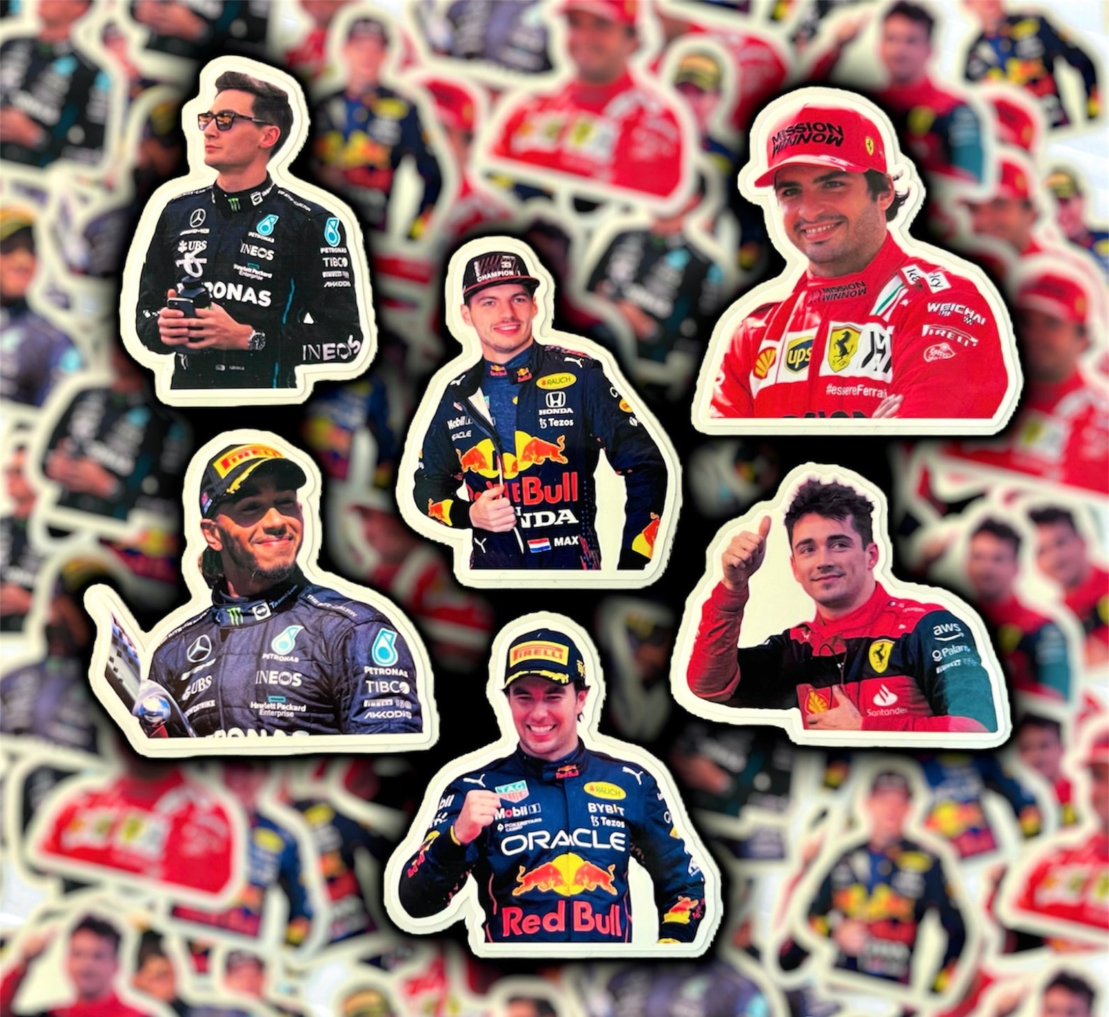 Formula 1 Drivers Sticker Bundle F1 Sticker Pack F1 Driver Etsy