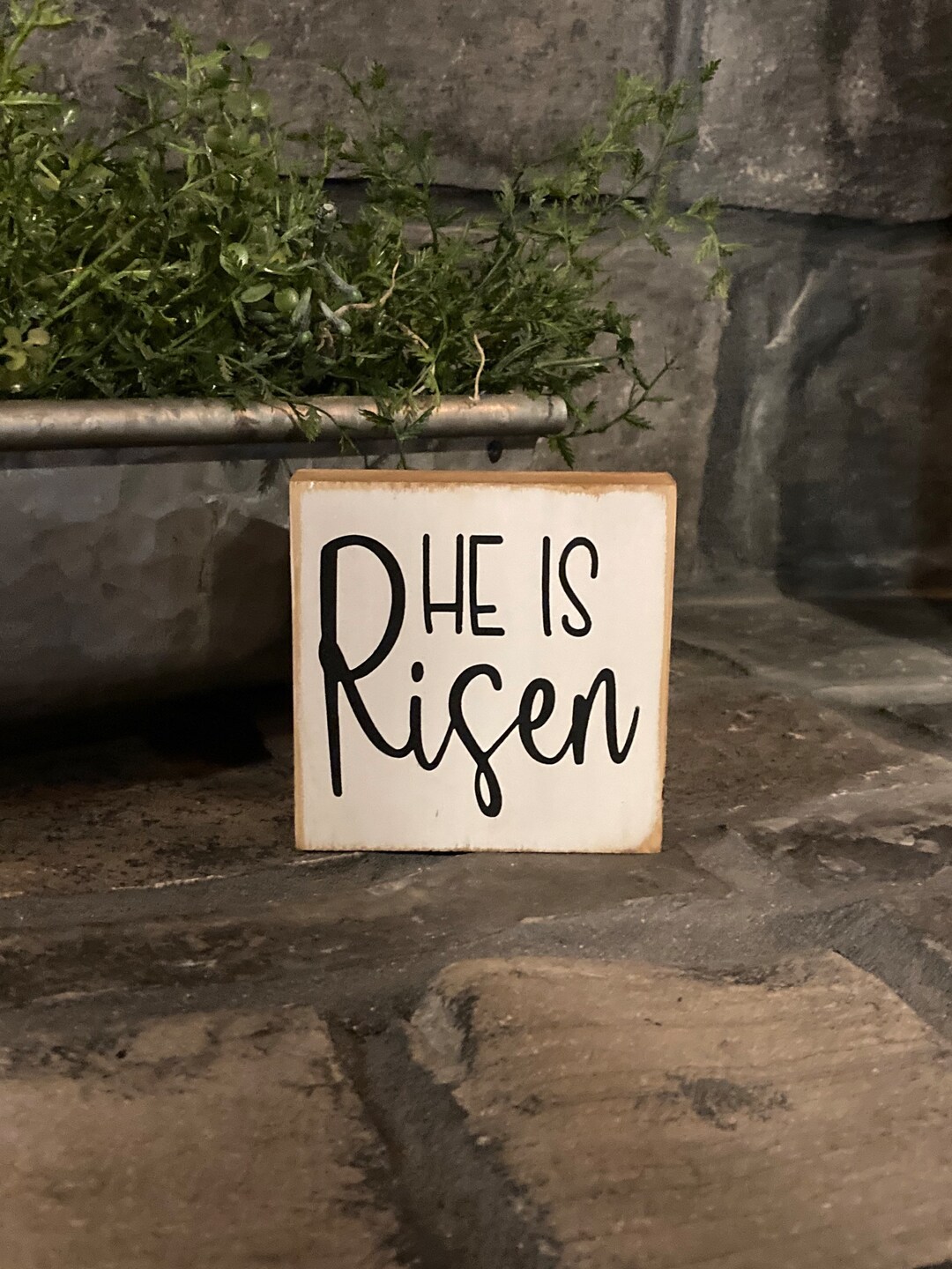 He Ix Risen Sign He is Risen-cross-easter Sign-religious- Wooden Sign - Various Sizes ...