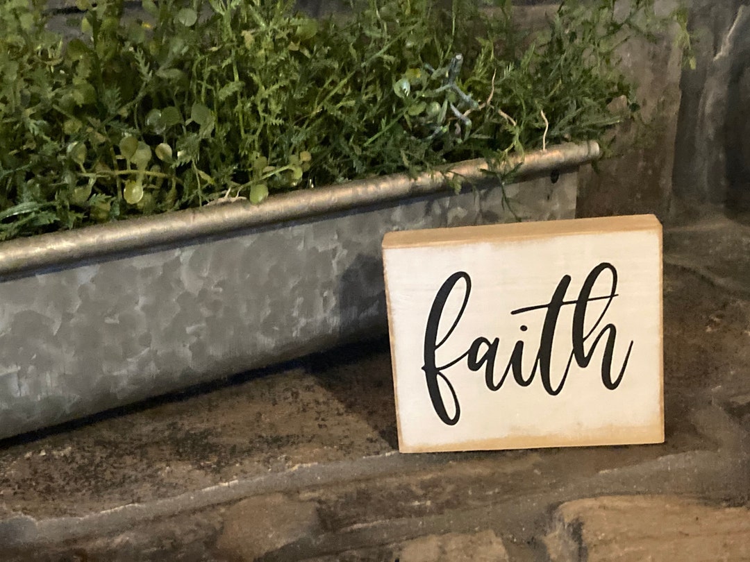 Faith - Various Sizes -wooden Sign - Tiered Tray Decor -cute Gift - Etsy