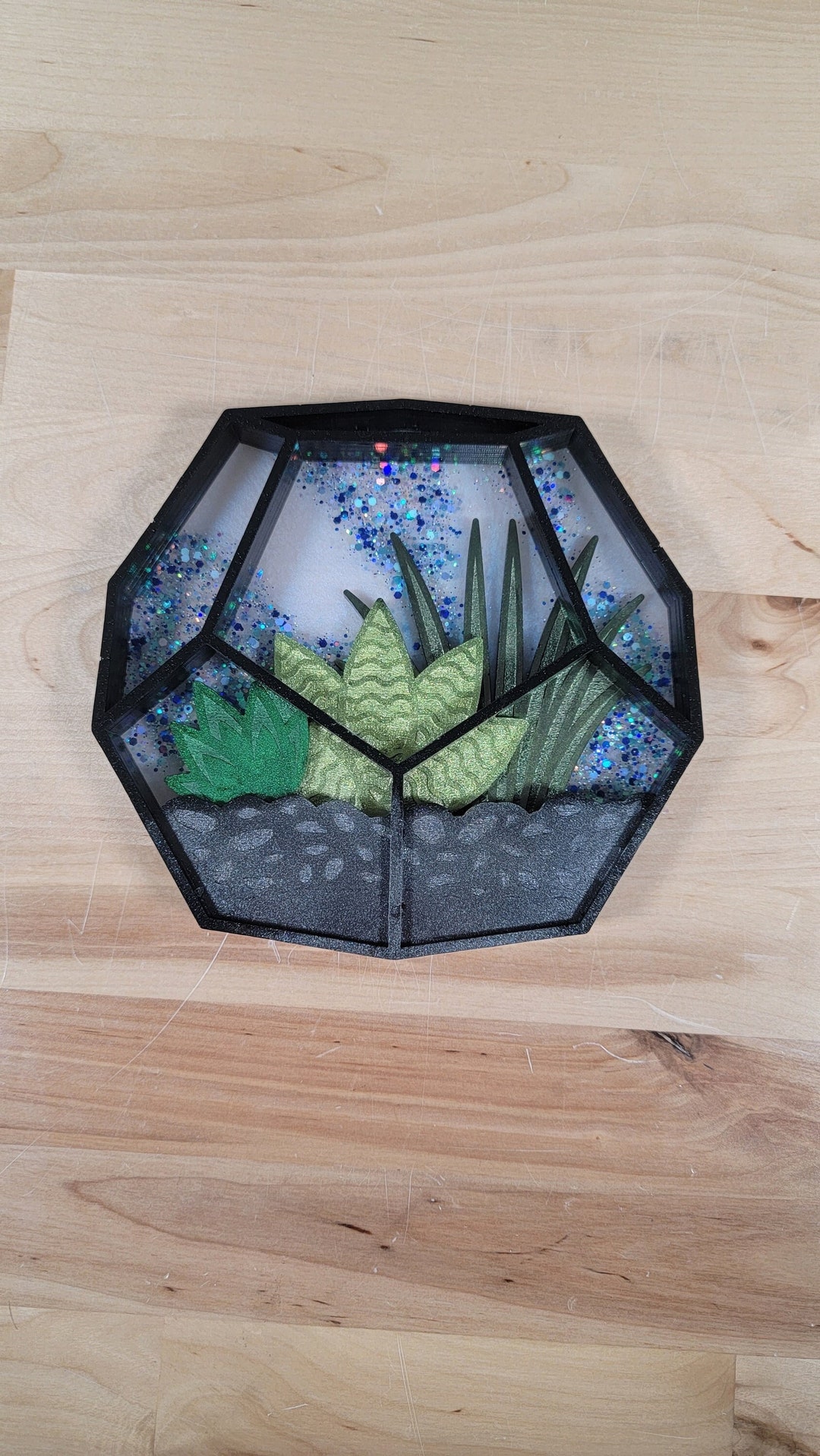 Terrarium Wall Art Hanging Art Shelf Decoration Resin Short Etsy