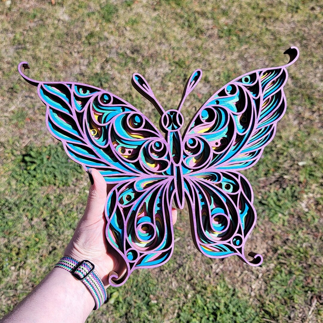 Butterfly - Handpainted Wooden Hanging main image 1