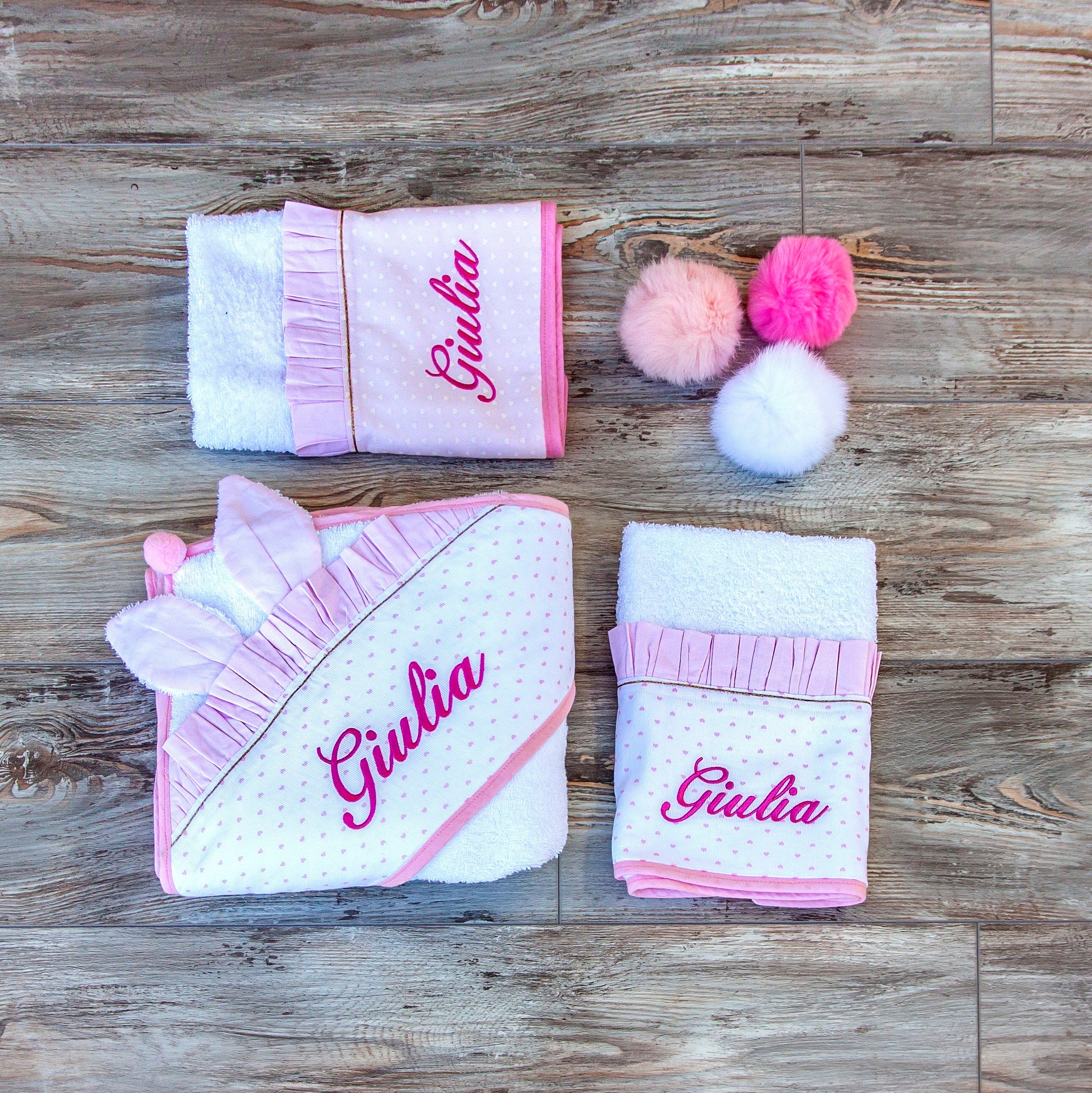 Set of customizable children's towels with names and Etsy