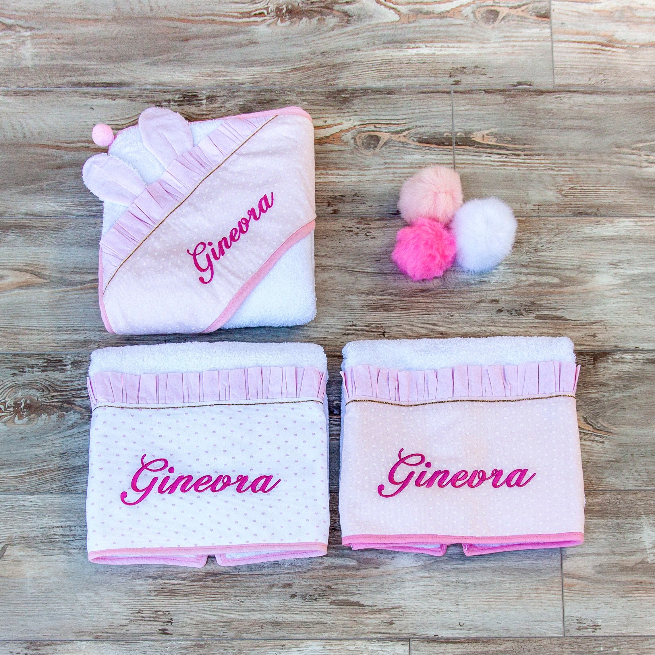 Set of customizable children's towels with names and Etsy