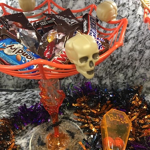 Spooky Halloween, Candy Dish, Centerpiece, Home Decor, Party, Halloween, Skull, Handmade