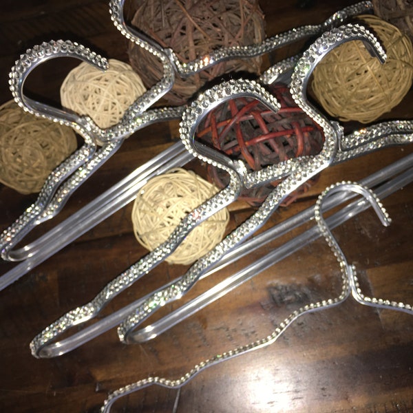 Clothes Hangers, Bedazzled Hangers, Durable Clothes Hangers, Bling, Sparkly Hangers, Bathroom, Organization, Home, Wedding