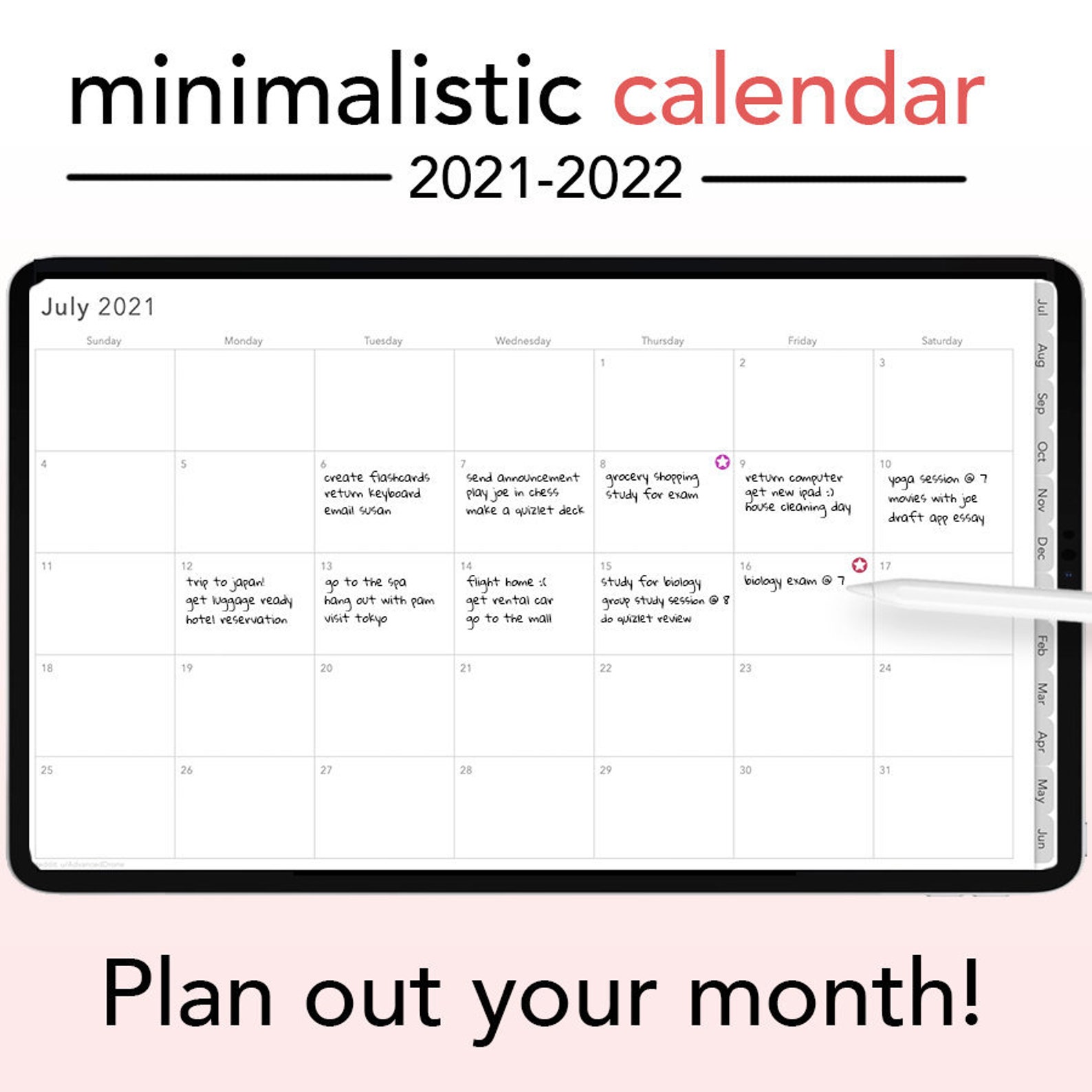 Digital Calendar Goodnotes Calendar Notability Calendar - Etsy