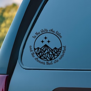 ACOTAR Velaris Car Decal: City of Starlight Vinyl Sticker