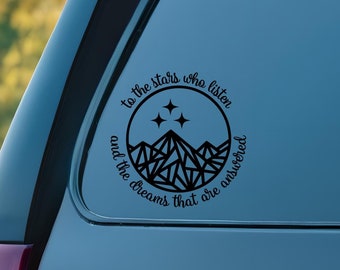 ACOTAR Velaris Car Decal: City of Starlight Vinyl Sticker