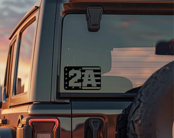 2A Decal: Second Amendment Vinyl Car/Truck Decal