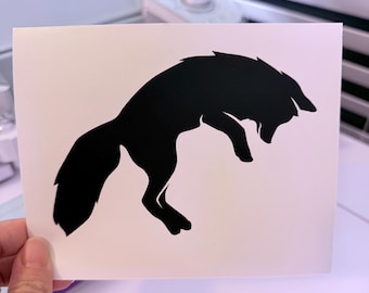 Quicksilver Onyx Fox Car Decal, Brimstone Sticker, Bookish Decal, Fantasy Book Gift