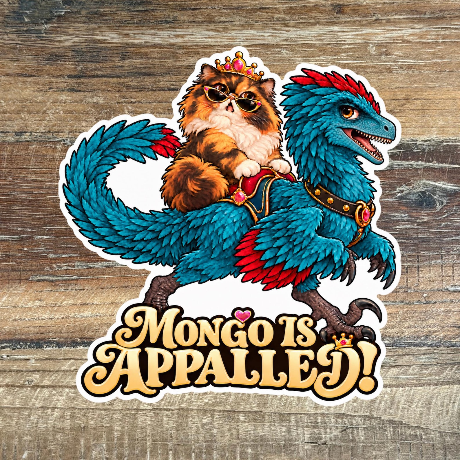 Princess Donut Riding Mongo Sticker, Dungeon Crawler Carl Vinyl Sticker ...