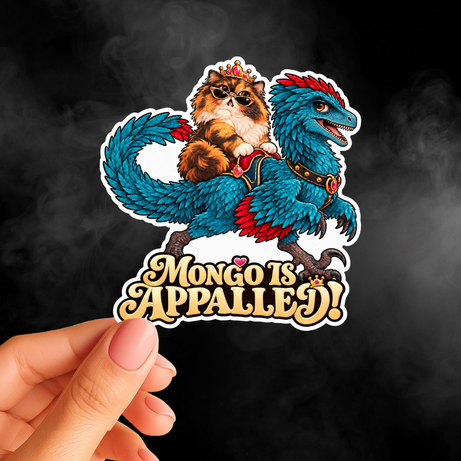 Princess Donut Riding Mongo Sticker, Dungeon Crawler Carl Vinyl Sticker ...