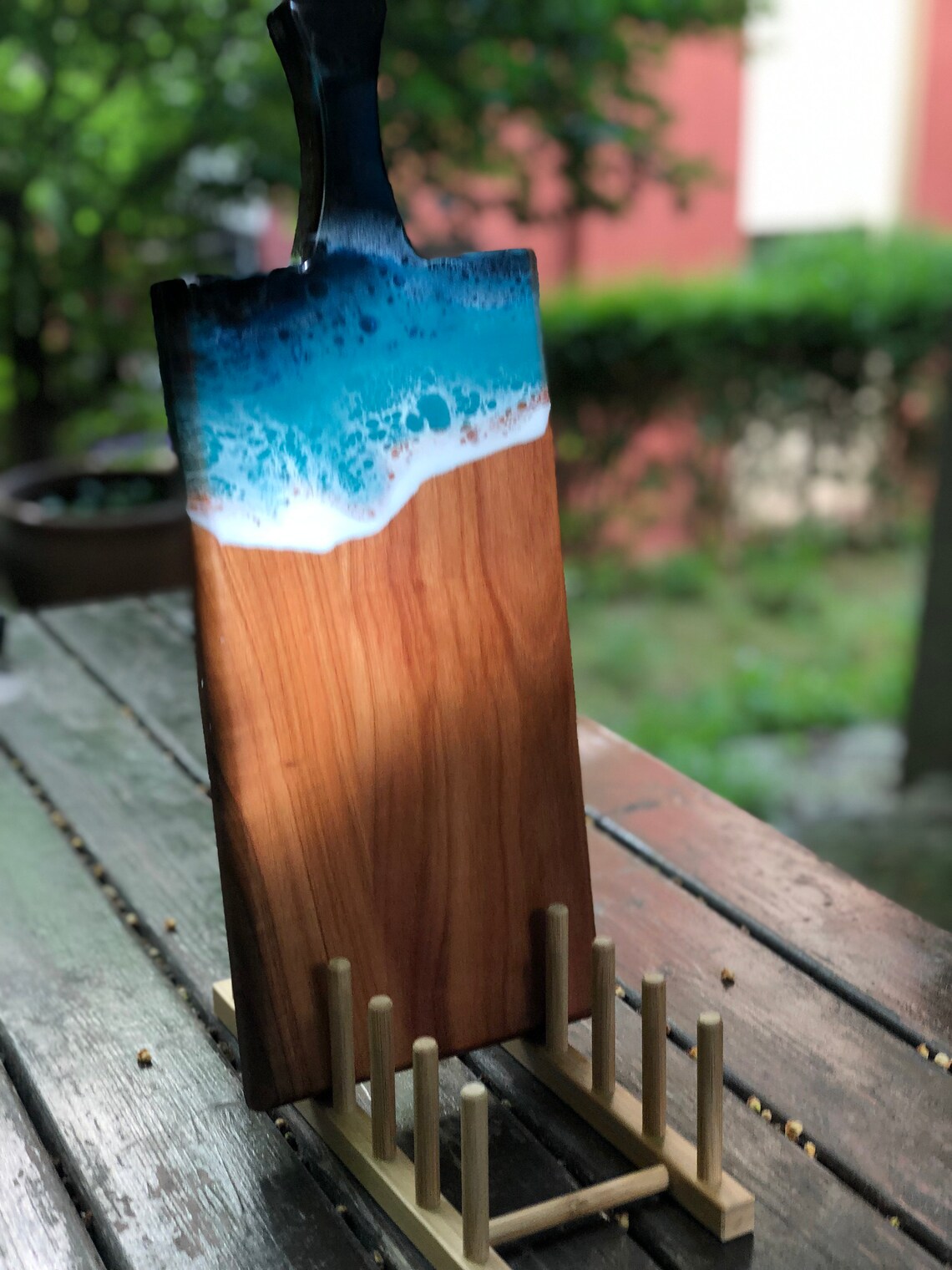 Epoxy Resin Wood Serving Boards Live Edge Cutting Board Etsy