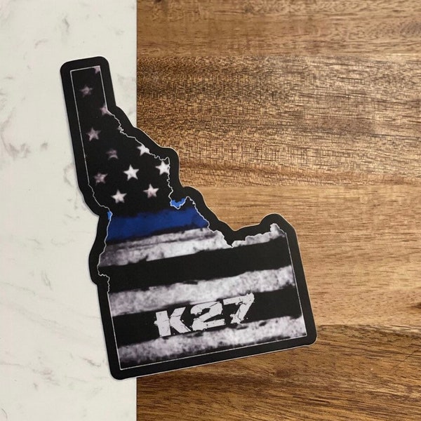 K27 Thin Blue Line Memorial Sticker