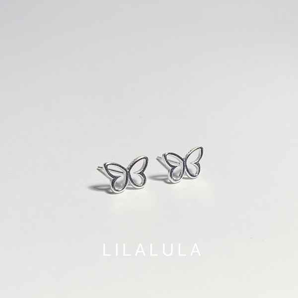 925 Silver Earrings, Butterfly Stud Earrings, 1 Pair of Silver Stud Earrings, Butterfly, Gifts for Her, Christmas Gifts, Gift for Her