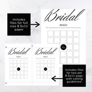 Bridal Shower Games Instant Download Printable Elegant Modern ...