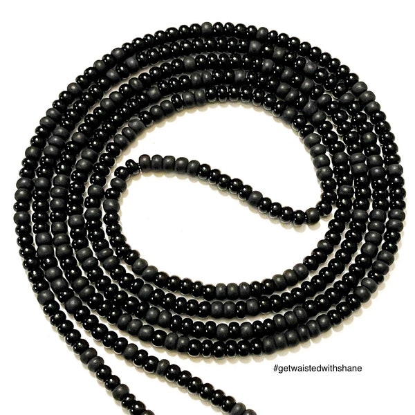 The Black Effect - Black tie on waist beads - Waist management - Belly Jewelry - Weight loss - Waist beads - Plus size waist beads