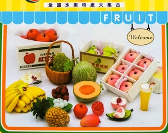 ORCARA Dollhouse Miniature Fruit banana apple pear pineapple coconut watermelon (individual set sell)