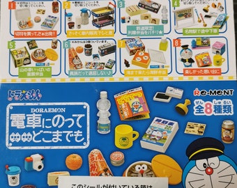 Re-Ment Miniature Puchi Doraemon Train Rail Travel (Full Set of 8 Pieces)