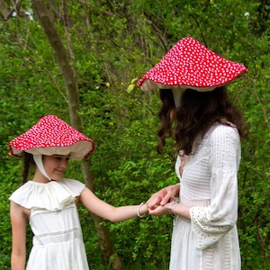 Mushroom Hat for Adults, Halloween Costume, Toadstool