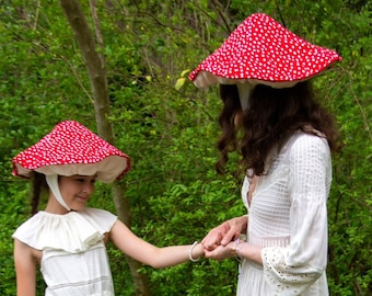 Cappello A Fungo Rosso A Tesa Larga In Poliestere – Costume Cosplay Oversize Per Halloween E Feste A Tema