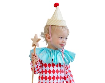 Disfraz de payaso arlequín para niños, bebés y niños pequeños, de algodón.