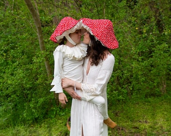 Toadstool Mushroom Hat for Adults, Halloween Costume