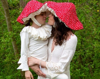 Toadstool Hat: Adult Mushroom Costume, Halloween Outfit