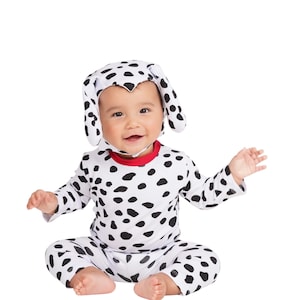 Déguisement de chiot dalmatien pour enfant - Tenue écologique pour tout-petit pour chien, ensemble de costumes d&#39;Halloween
