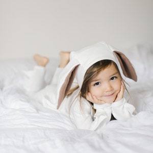 Organic Ivory Bunny Costume for Kids, Toddlers, Babies image 1
