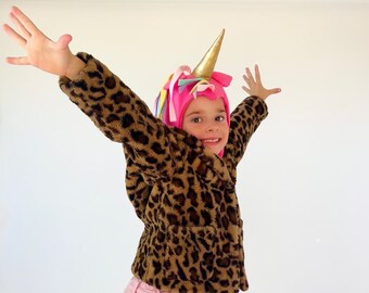 Pink Unicorn Winter Hat for Kids