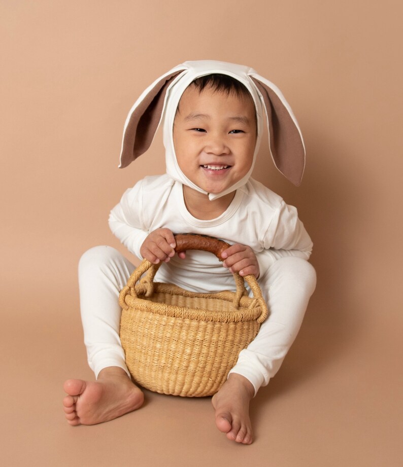 Organic Ivory Bunny Costume for Kids, Toddlers, Babies image 2