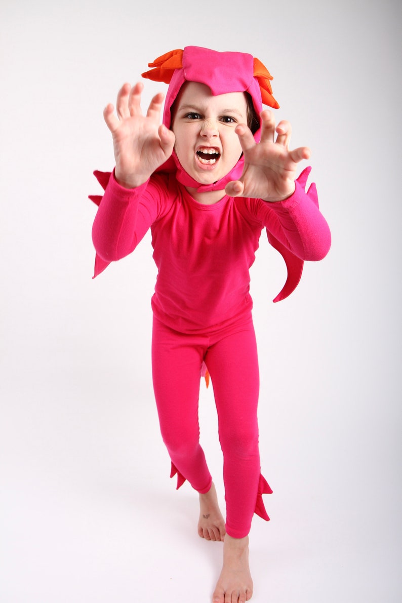 Pink Dragon Costume Kids Dinosaur Halloween Costume for Kids | Etsy