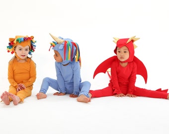 Red Dragon Costume with Gold Spikes